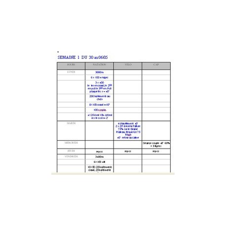 PROGRAMME SEMESTRIEL PERFORMANCE ETC